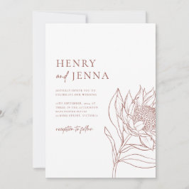 Australian Native Botanicals Waratah Protea Inbjudningar