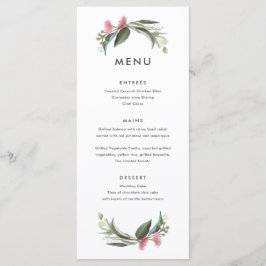 Australian Native Gum Blommar Bröllop Menu Meny