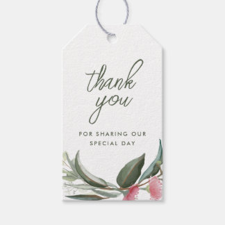 Australian Native Gum Blommar Gift Märkre Presentetikett