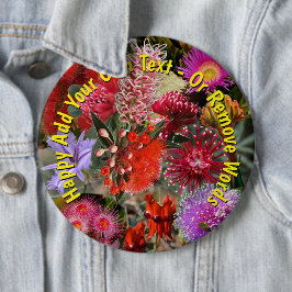 Australian Native Vild Flowers Large Badge Knapp