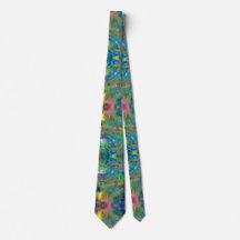 Australian Opal Gemstone Print Tie