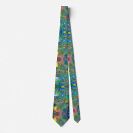 Australian Opal Gemstone Print Tie Slips