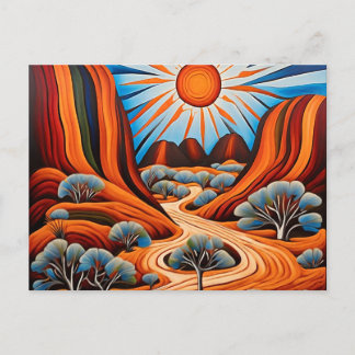 Australian Outback Art Vykort