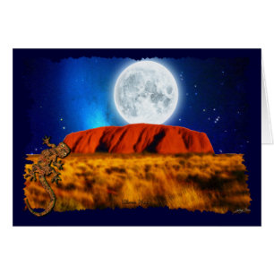 Australian Outback Ayers Sten & Gecko Card Hälsningskort