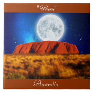 Australian Outback Ayers Sten "Uluru 6" Art Tile Kakelplatta