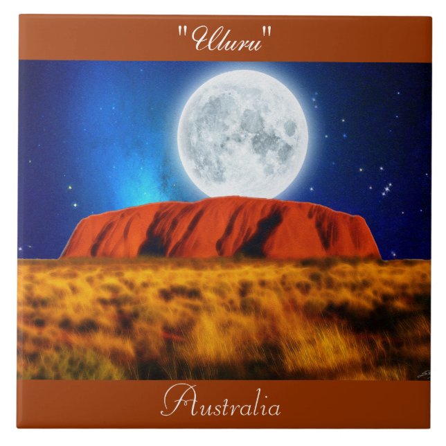 Australian Outback Ayers Sten "Uluru 6" Art Tile Kakelplatta (Framsidan)