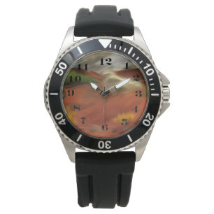 Australian Outback Dawn Abstrakt Art Armbandsur