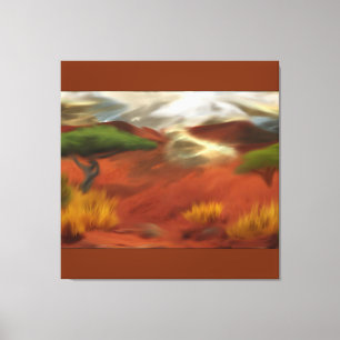 Australian Outback Dawn Abstrakt Art Canvastryck