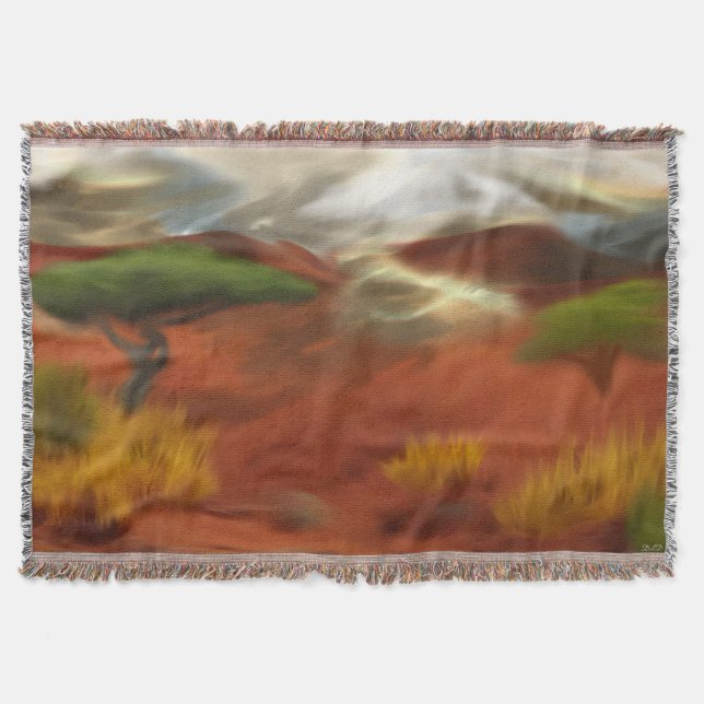 Australian Outback Dawn Abstrakt Art Filt (Framsidan)