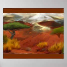 Australian Outback Dawn Abstrakt Art Poster