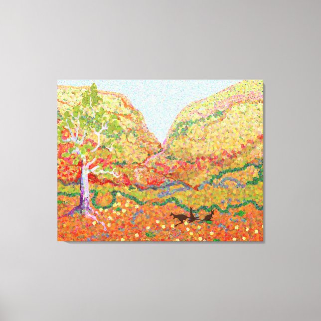 Australian Outback impressionist liggande Canvastryck (Framsida)