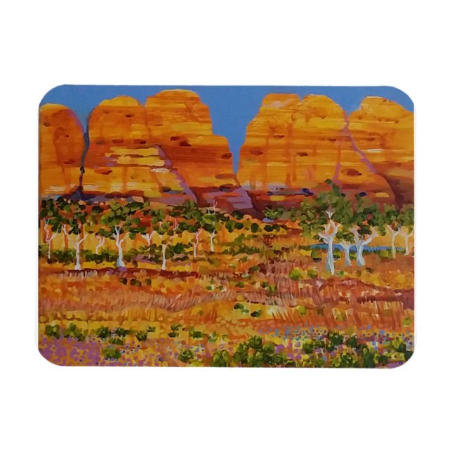 Australian Outback med vilda blommor Magnet (Horisontell)