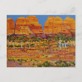 Australian Outback med vilda blommor Vykort