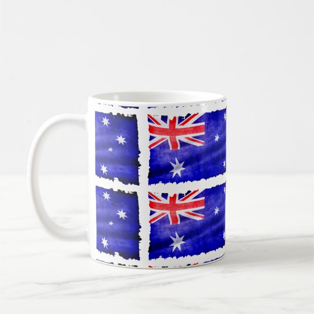 Australian Patriotic Flagga för Aussies Kaffemugg (Vänster)
