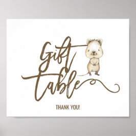 Australian Quokka Neutralt Gift Bord Sign Poster