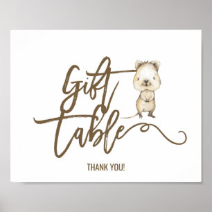 Australian Quokka Neutralt Gift Bord Sign Poster