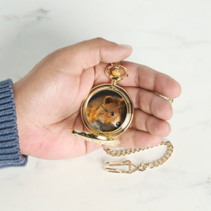 Australian Quokka Självporträtt Pose, Pocket Watch Armbandsur