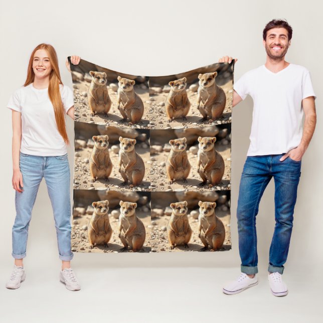 Australian Quokka Twillingars Fleecefilt (På plats)