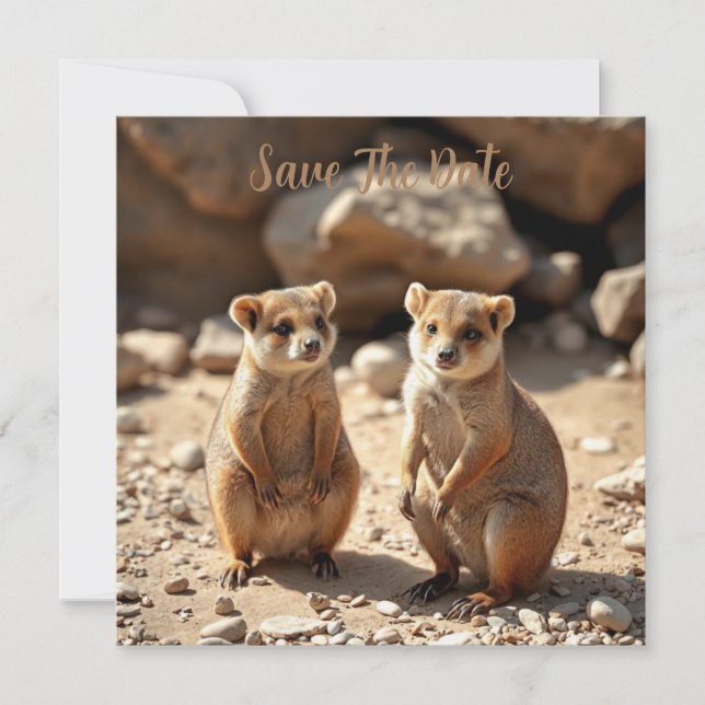 Australian Quokka Twillingars Spara Datumet (Framsida)