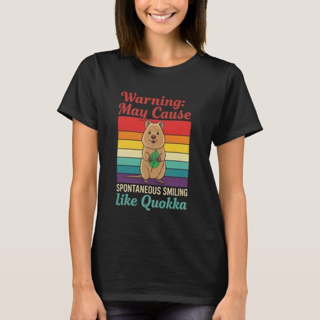 Australian Quokkas Happy Animal Smiling Like Quokk T Shirt (Framsida)