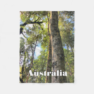 Australian Rainforest Eucalyptus Gum Träd Fleecefilt