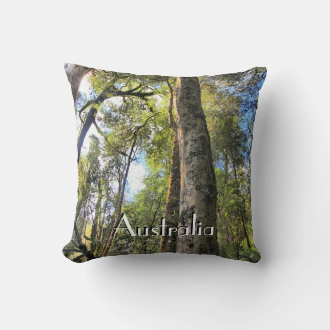 Australian Rainforest Eucalyptus Gum Träd Kudde (Framsida)