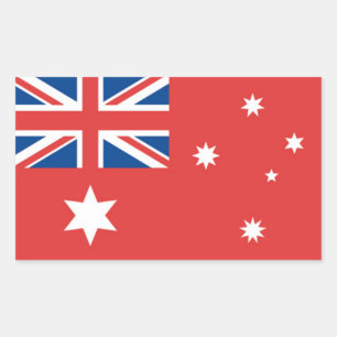 Australian Red Ensign Rektangulärt Klistermärke