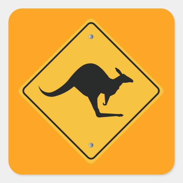 Australian Road Panel Sticker Fyrkantigt Klistermärke (Framsida)