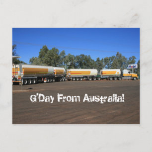 Australian Road Tåg Lastbil Vykort