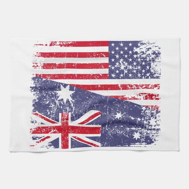 AUSTRALIAN ROOTS Halamerikanska Flagga AUSTRALIA Kökshandduk (Horisontell)