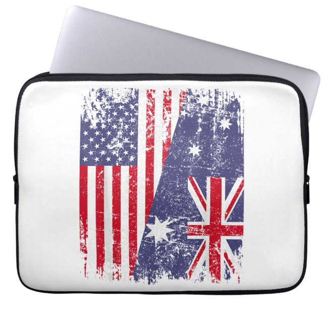 AUSTRALIAN ROOTS Halamerikanska Flagga AUSTRALIA Laptop Fodral (Framsidan)