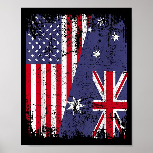 AUSTRALIAN ROOTS Halamerikanska Flagga AUSTRALIA Poster (Framsidan)