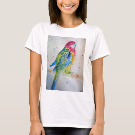 Australian Rosella Parrot Watercolor art T Shirt