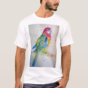 Australian Rosella Parrot Watercolor art T Shirt