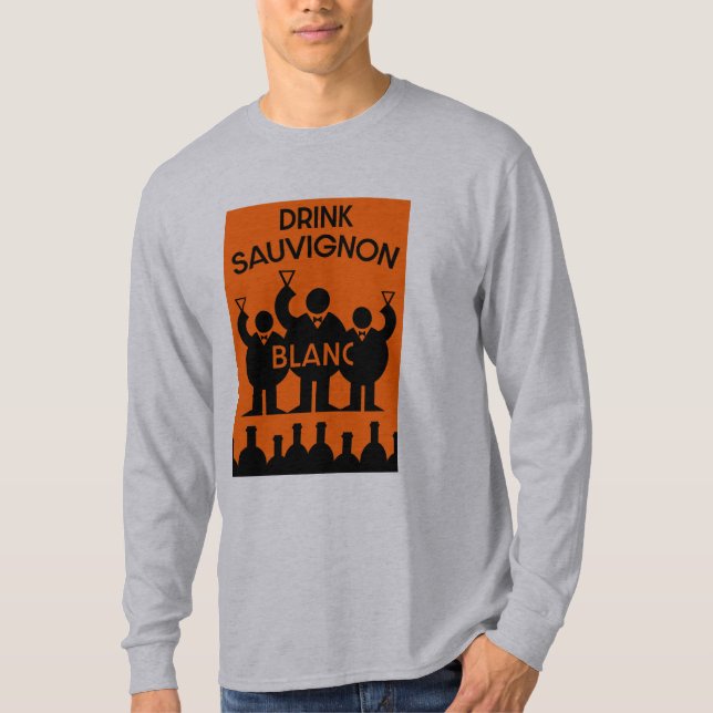 Australian Sauvignon Blanc Vin Drinker T Shirt (Framsida)