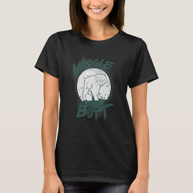 Australian Shepard Hund Wiggle T Shirt (Framsida)