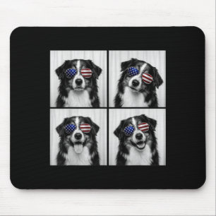 Australian Shepherd 4 juli Amerikansk Flagga Hund Musmatta