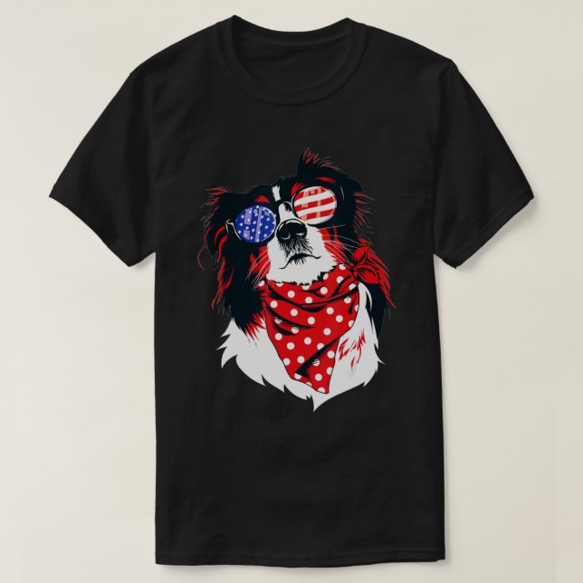 Australian shepherd 4 juli Aussie American F T Shirt (Design framsida)