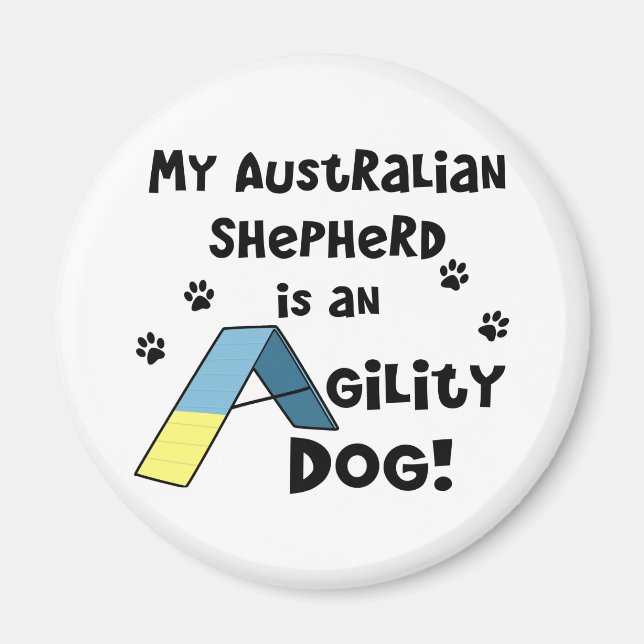 Australian shepherd Agilitet Hund Magnet (Framsidan)