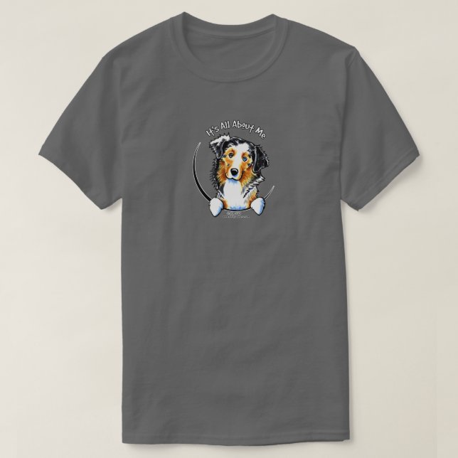 Australian shepherd "Allt om mig" T Shirt (Design framsida)
