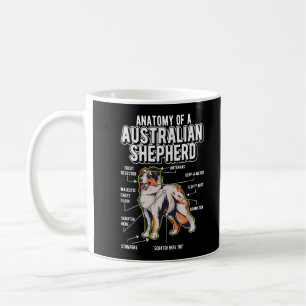australian shepherd Anatomy Rolig hund Kaffemugg