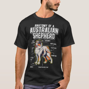 australian shepherd Anatomy Rolig hund T Shirt