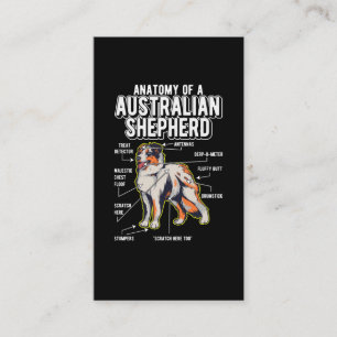 australian shepherd Anatomy Rolig hund Visitkort