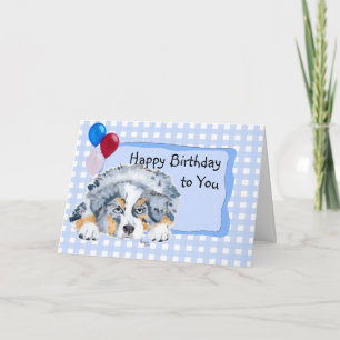 Australian shepherd Anpassningsbar Grattis på föde Kort