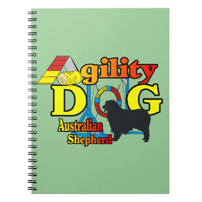 Australian shepherd anteckningsbok med spiral (Framsidan)