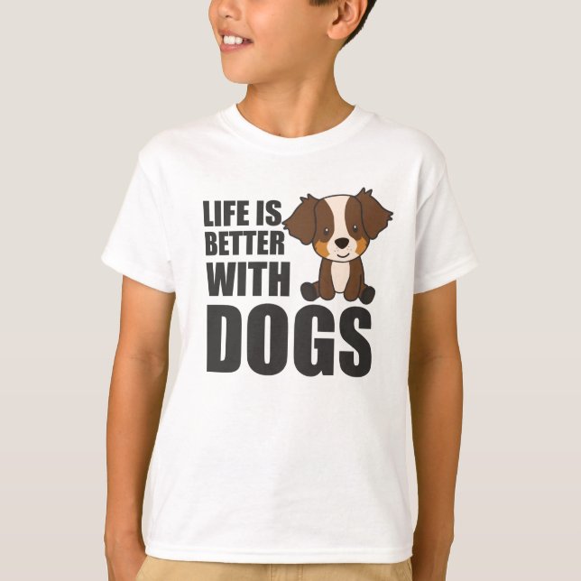 Australian shepherd är bättre med Hundar T Shirt (Framsida)
