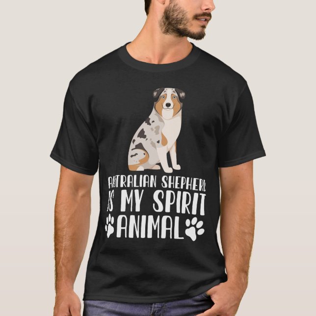 Australian shepherd är mitt andrattdjur t shirt (Framsida)