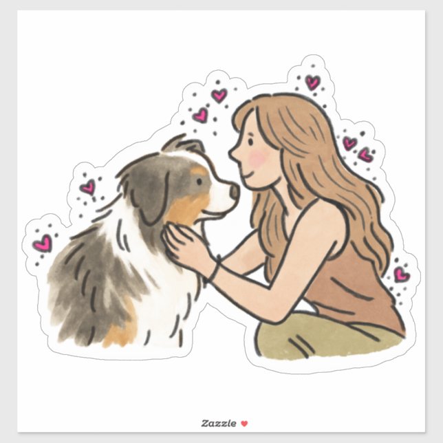 Australian Shepherd - Arbetande Klistermärken (Ark)