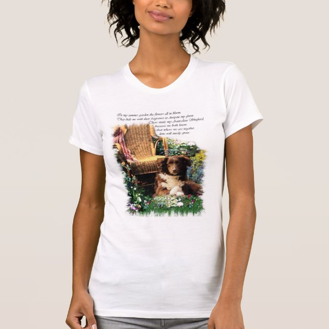 Australian shepherd Art Gifts Tee Shirt (Framsida)