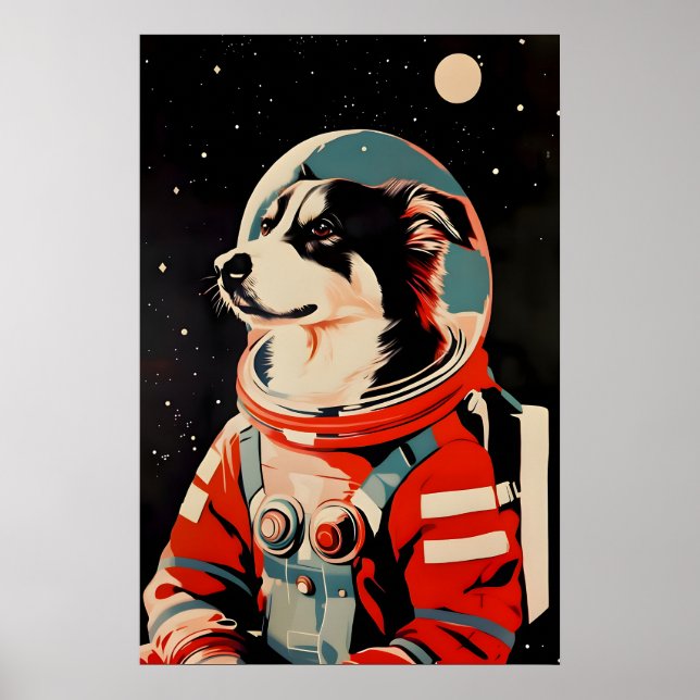 Australian Shepherd Astronaut Poster, Australian Poster (Framsidan)